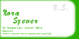 nora szever business card